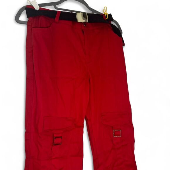 Zoey Beth Y2K Red Pants Size Medium - Picture 2 of 7